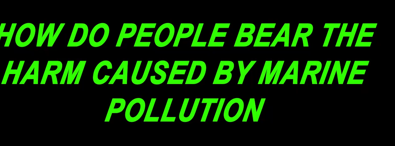 Terrible marine pollution--How do people bear the harm caused by marine pollution